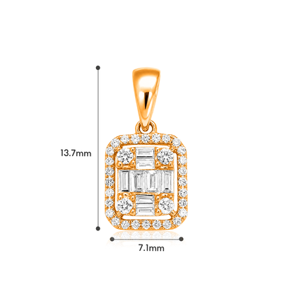 TAKA Jewellery Illusion Diamond Pendant 18K