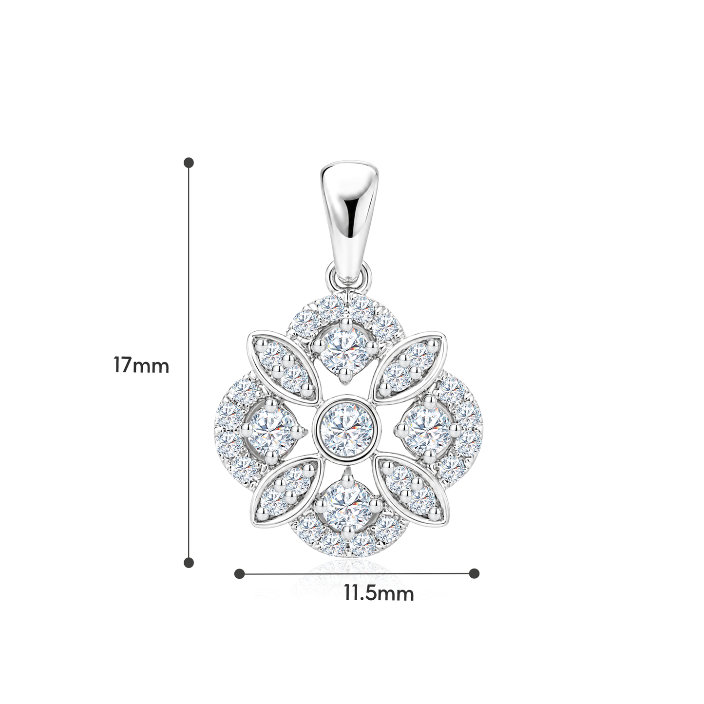TAKA Jewellery Cresta Diamond Pendant 18K
