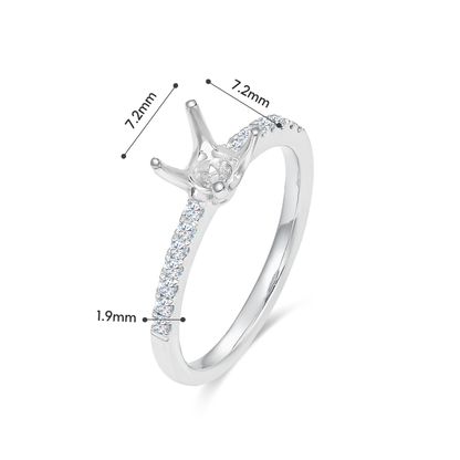 TAKA Jewellery 10K Gold Lab Grown Diamond Ring Casing - 1.5 Carats