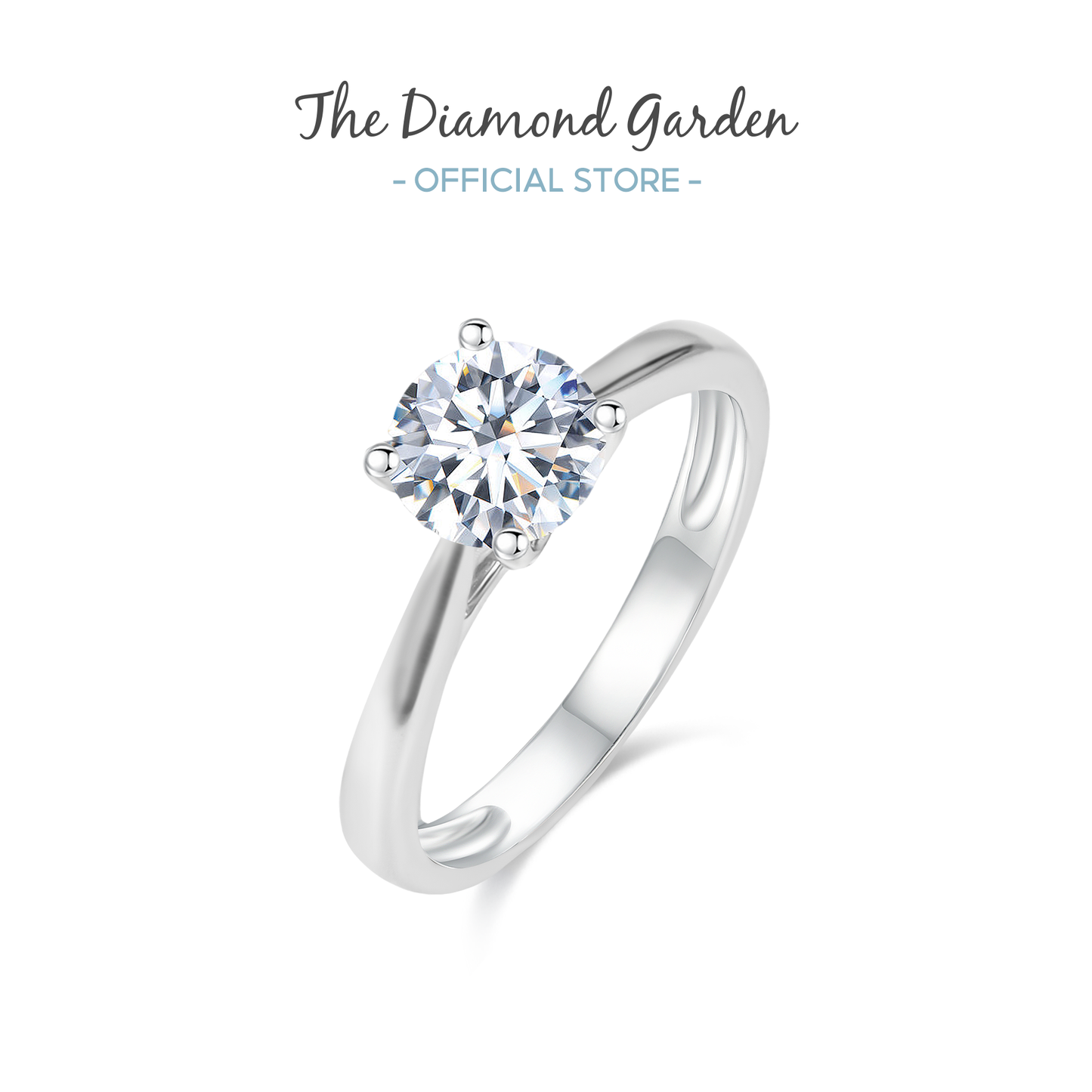 TDG 10K Gold Lab Grown Diamond Classic Solitaire Ring - 1.5CT±