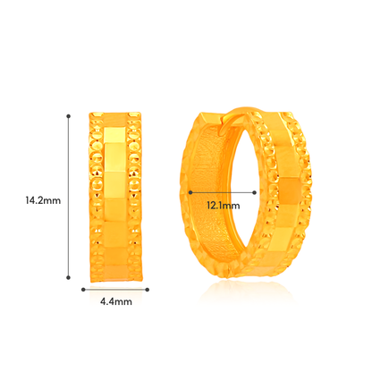 TAKA Jewellery 916 Gold Hoop Earrings – 3 Signature Designs