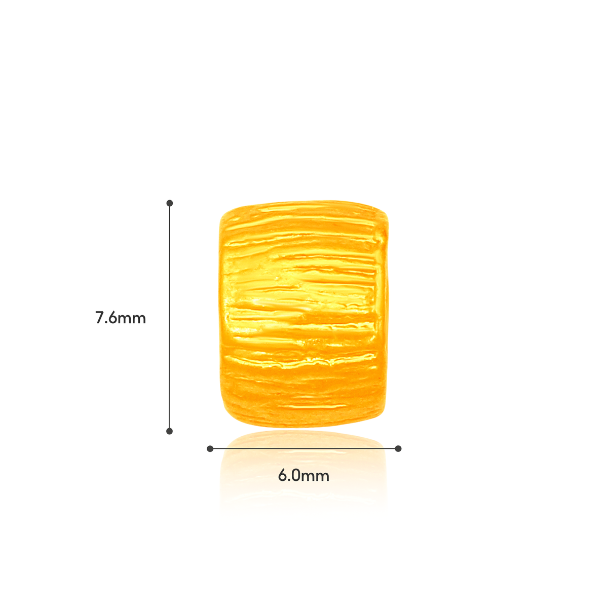 TAKA Jewellery Rustic Barrel 999 Pure Gold Charm