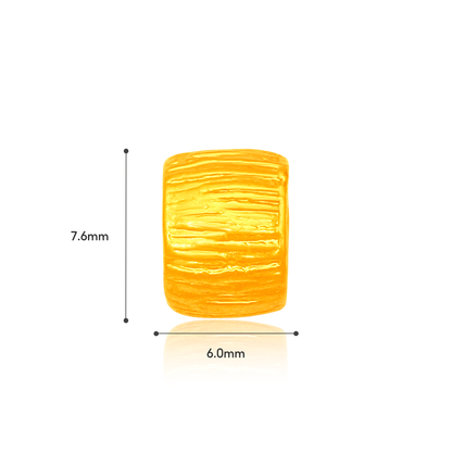TAKA Jewellery Rustic Barrel 999 Pure Gold Charm