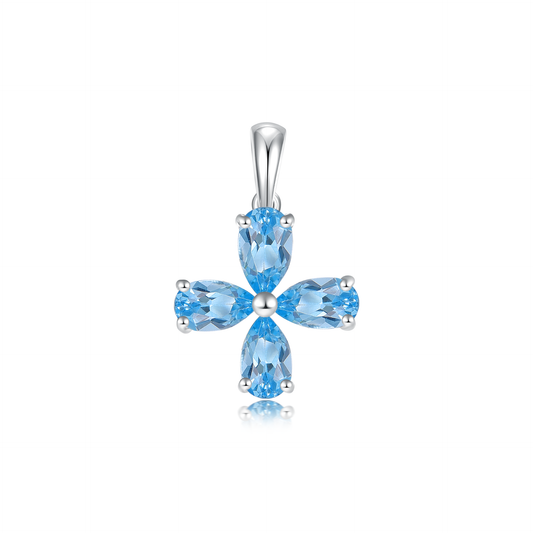 TAKA Jewellery Spectra Blue Topaz Pendant 9K