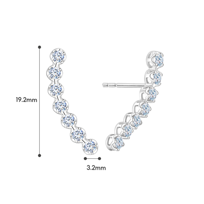 TAKA Jewellery Cresta Diamond Earrings 9K