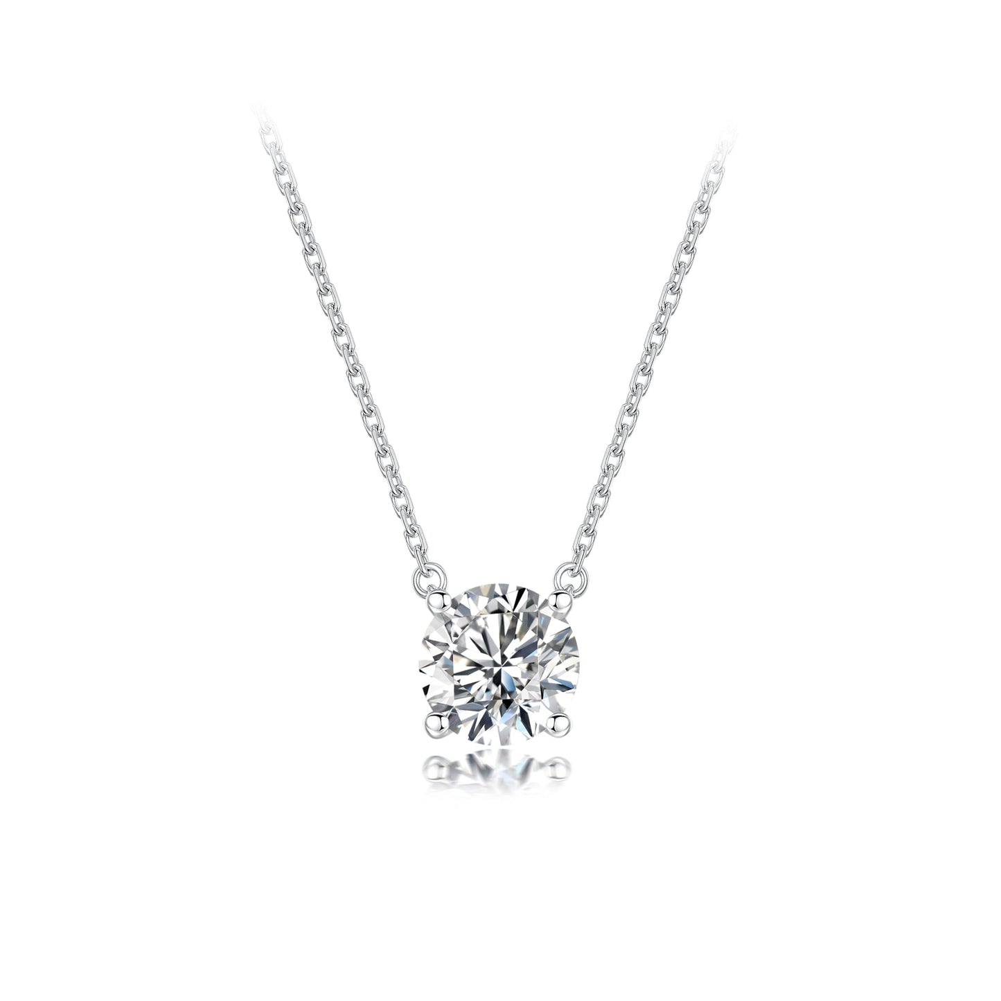 TAKA Jewellery Lab Grown Solitaire Diamond Necklace 10K Gold