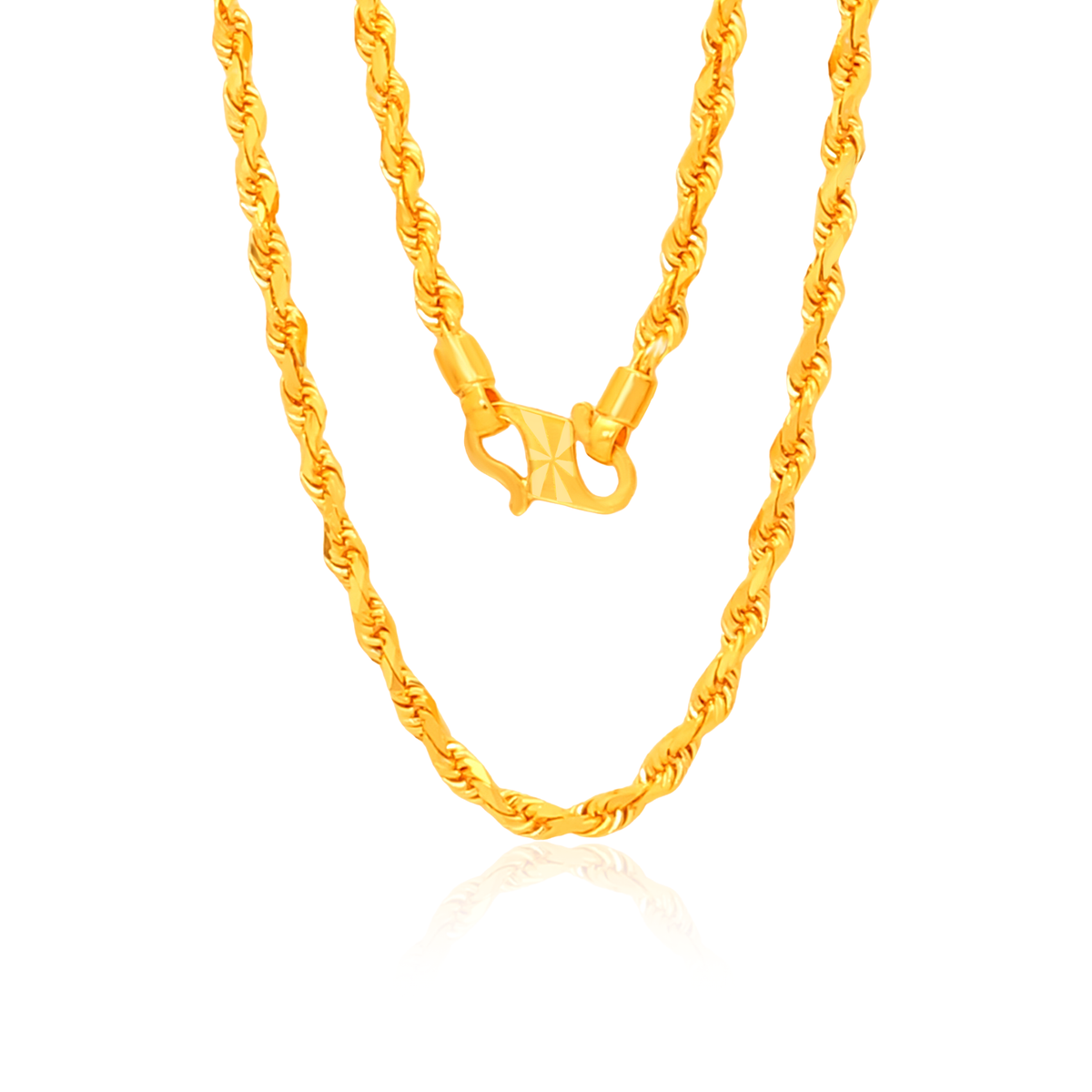 TAKA Jewellery 916 Gold Solid Rope Chain