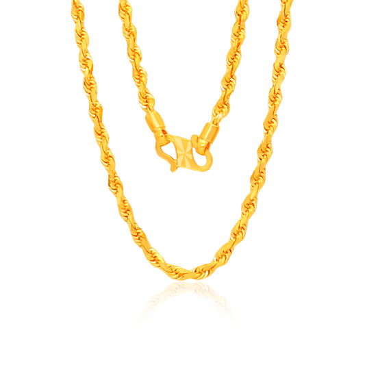 TAKA Jewellery 916 Gold Solid Rope Chain
