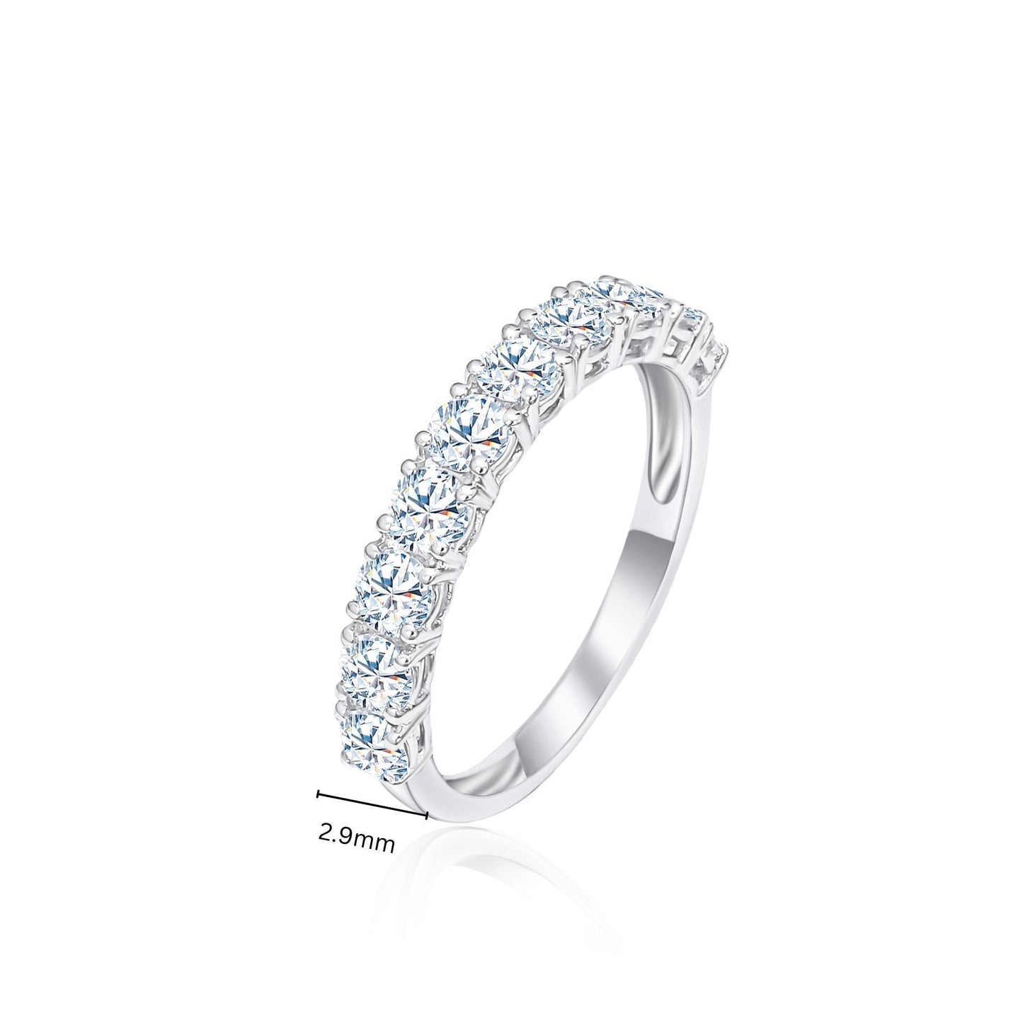 TAKA Jewellery Lab-Grown Diamond Half Eternity Ring 10K Gold