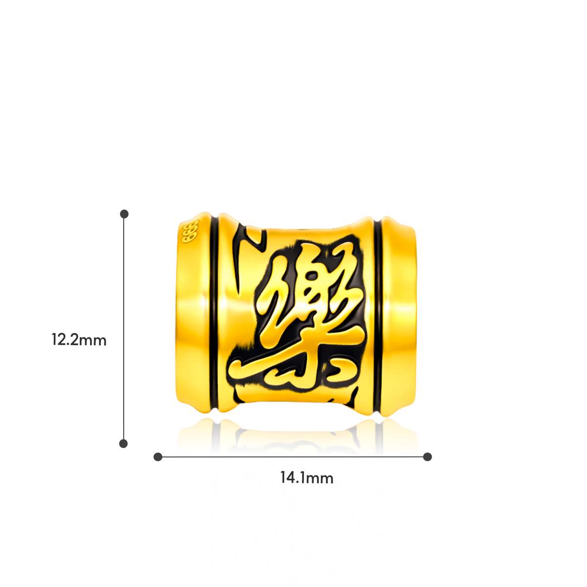 TAKA Jewellery Dynasty Gold Collection Happiness 999 Pure Gold Charm