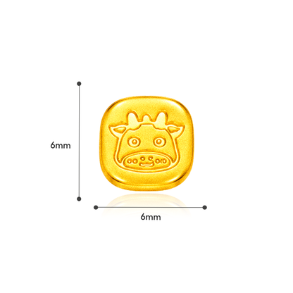 TAKA Jewellery Petite Gold 999 Pure Gold Chinese Zodiac Series - Square