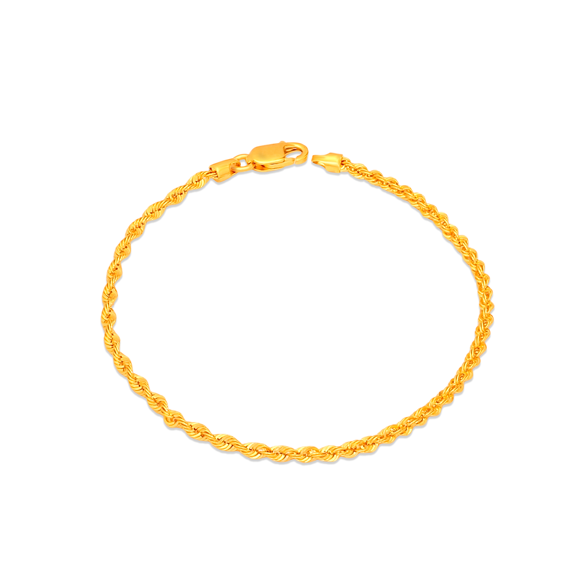 TAKA Jewellery 916 Gold Bracelet Rope - 2.2mm