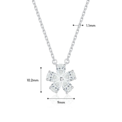 TAKA Jewellery Lab Grown Diamond Flower Necklace 10K Gold