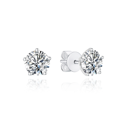 TAKA Jewellery Lab Grown Diamond Solitaire Diamond Earrings 10K Gold - 1.2CT TCW