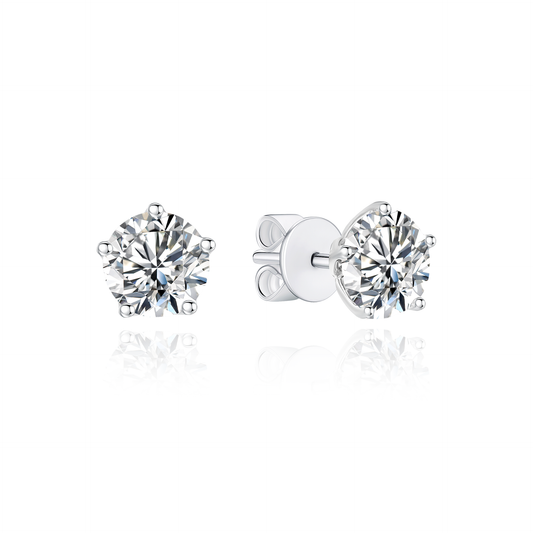 TAKA Jewellery Lab Grown Diamond Solitaire Diamond Earrings 10K Gold - 1.2CT TCW