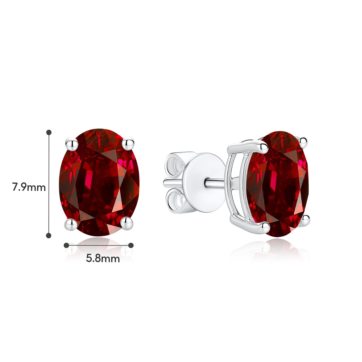 TAKA Jewellery Lab Grown Sapphire Earrings 10K Gold