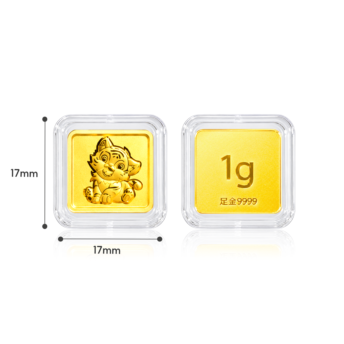 TAKA Jewellery 999 Pure Gold Chinese Zodiac Collection Display Pieces - Square
