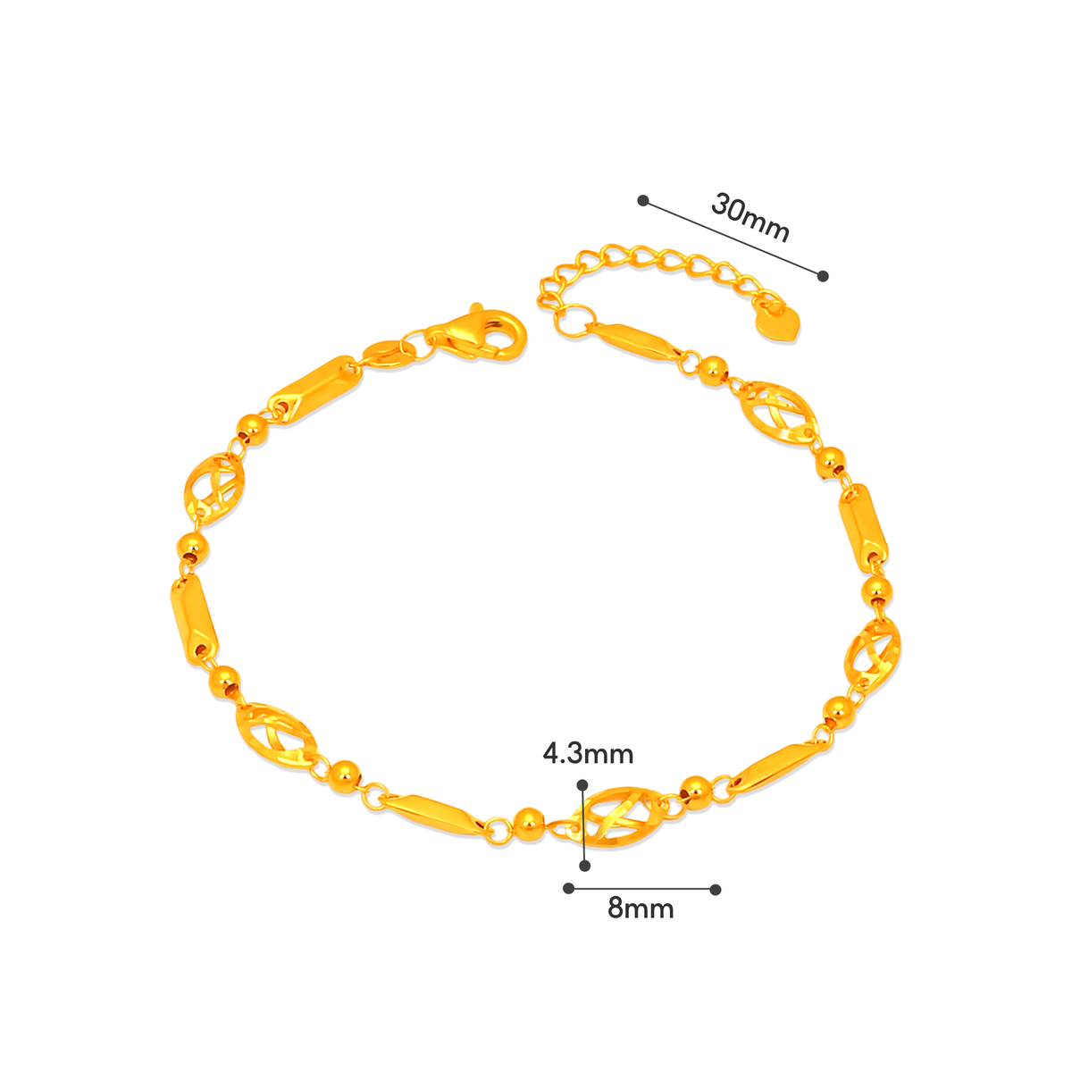 TAKA Jewellery 916 Gold Bracelet