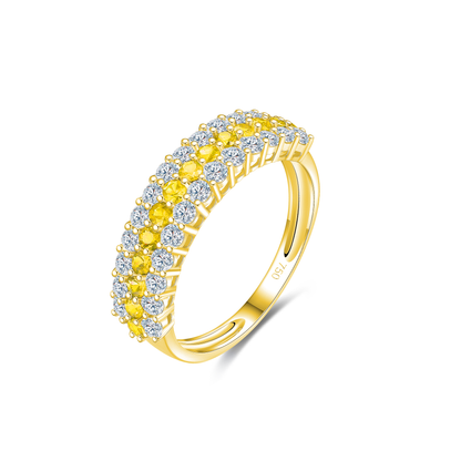 TAKA Jewellery Spectra Sapphire Diamond Ring 18K Gold