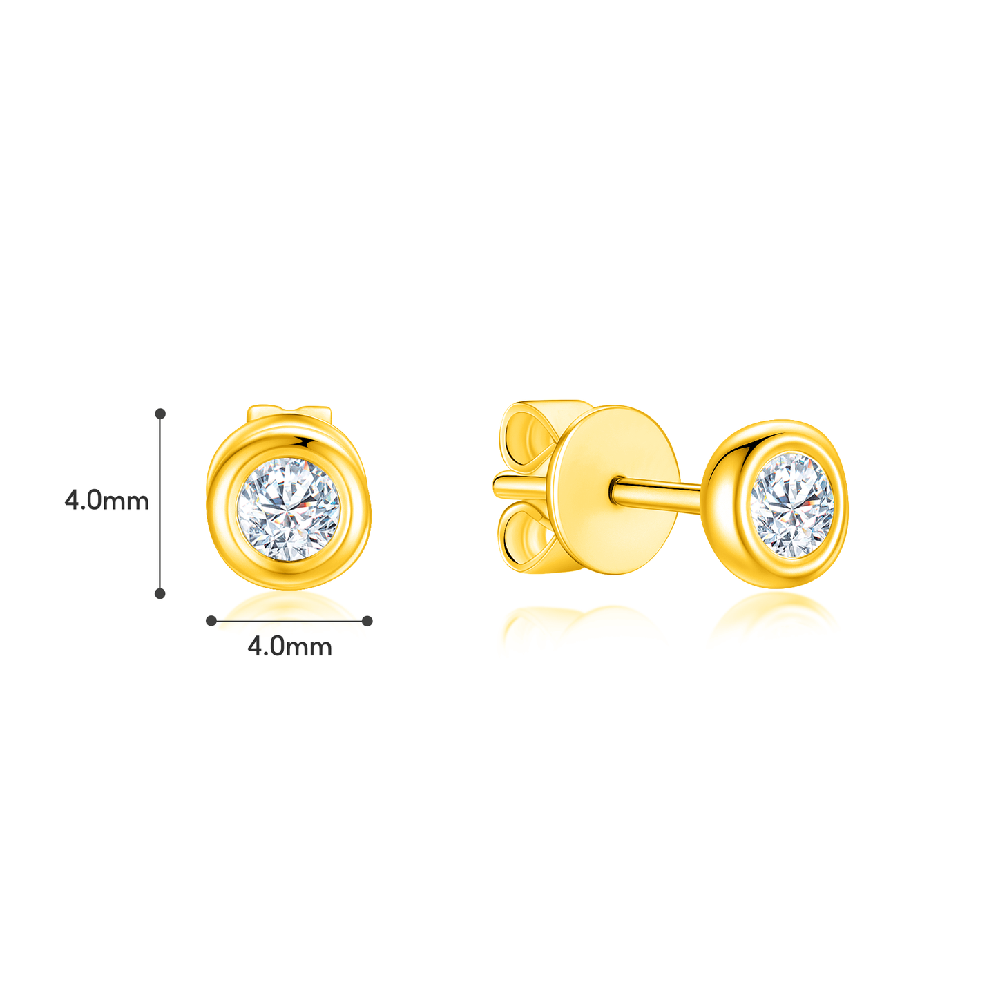 TAKA Jewellery Galaxe Diamond Earrings 9K Gold