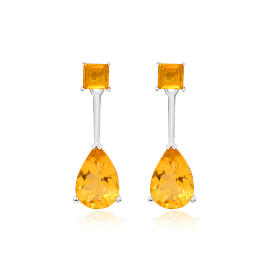 TAKA Jewellery Citrine Earrings 9K Gold