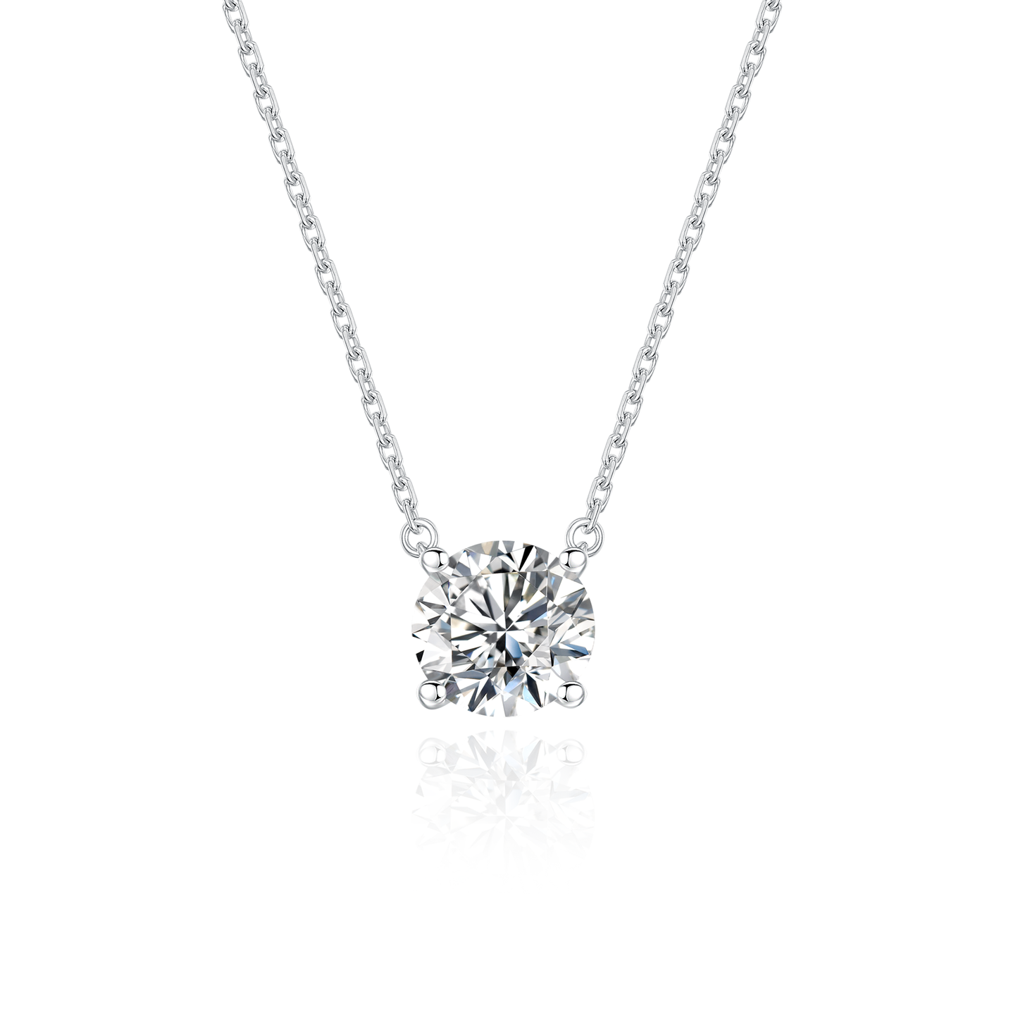 TAKA Jewellery Lab Grown Solitaire Diamond Necklace 10K Gold
