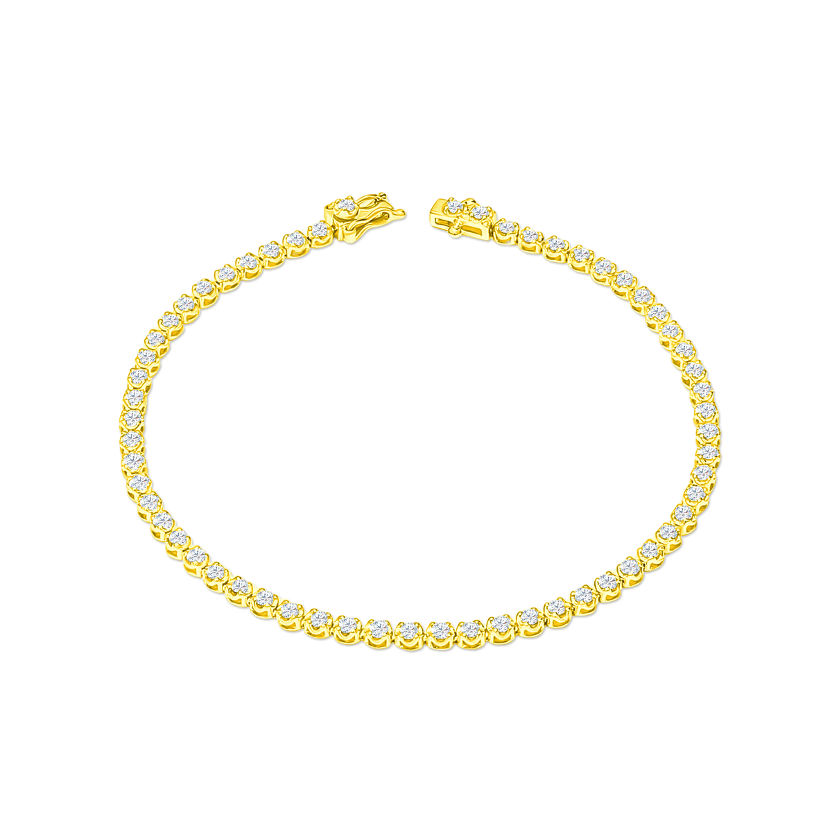 TAKA Jewellery Lab Grown Diamond Tennis Bracelet 10K Gold
