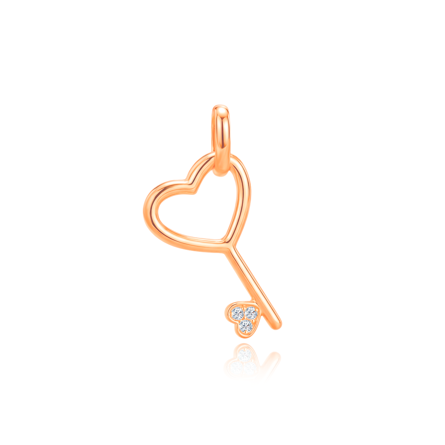 TAKA Jewellery Key Diamond Pendant 9K Gold