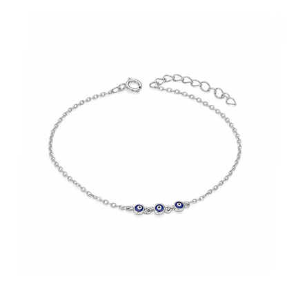 TAKA Jewellery Lucky Protection Eye 925 Silver Bracelet
