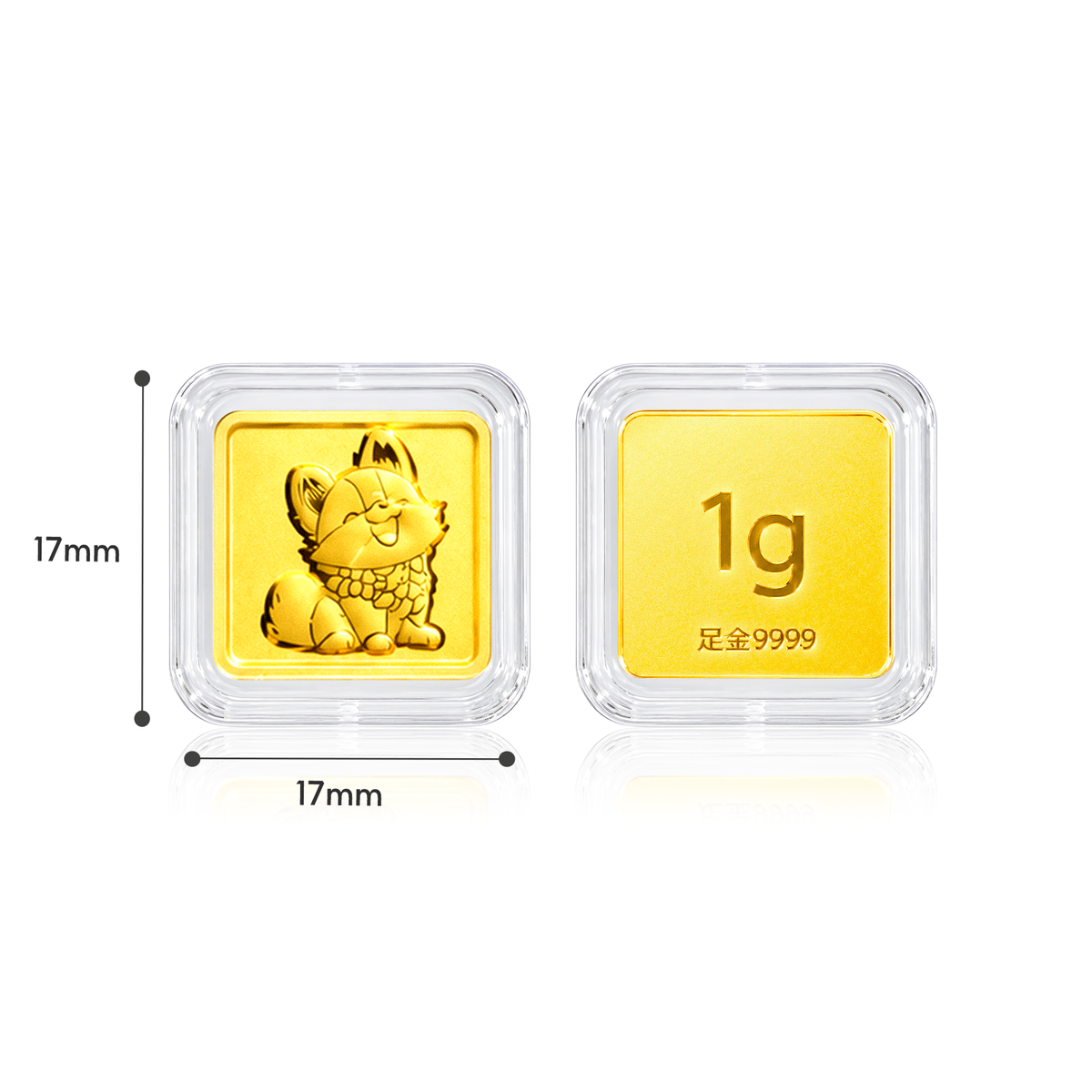 TAKA Jewellery 999 Pure Gold Chinese Zodiac Collection Display Pieces - Square