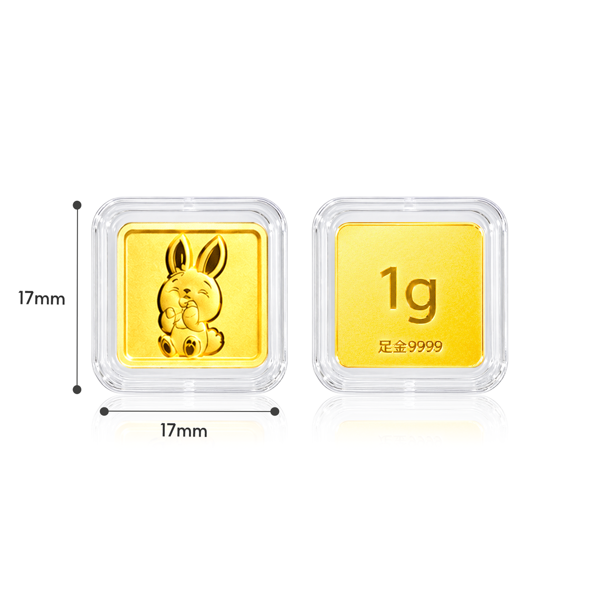 TAKA Jewellery 999 Pure Gold Chinese Zodiac Collection Display Pieces - Square