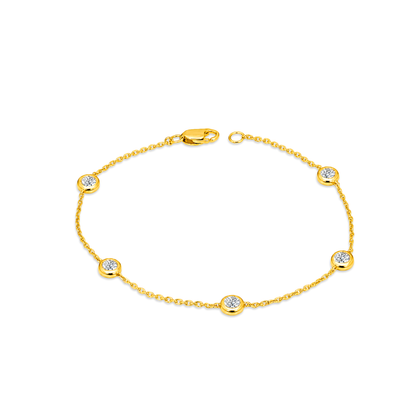 TDG 10K Gold Lab Grown Diamond Station Bracelet – 0.5TCW±