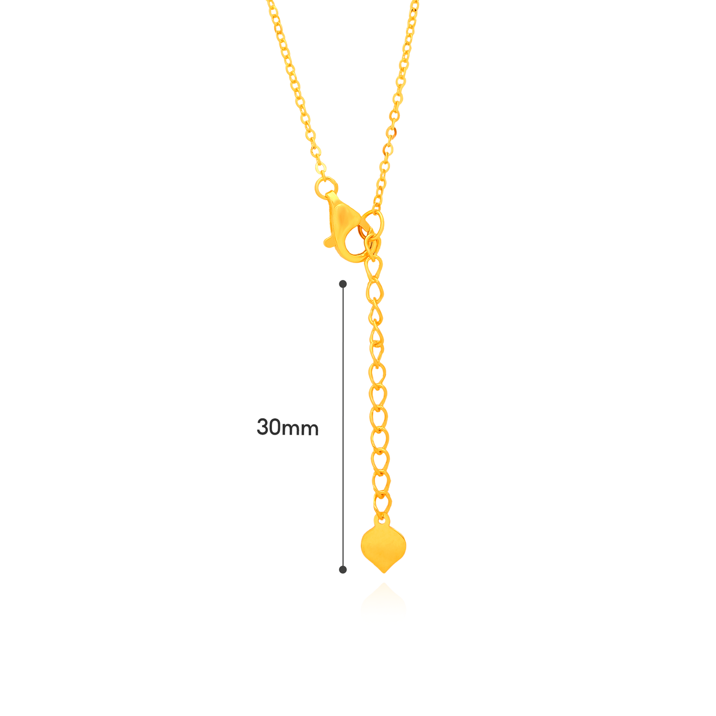 TAKA Jewellery 916 Gold Textured Barrel Necklace
