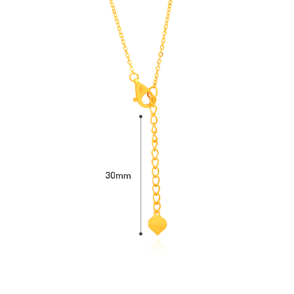 TAKA Jewellery 916 Gold Textured Barrel Necklace