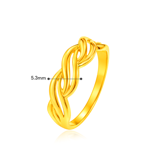TAKA Jewellery Endless Flow 916 Gold Ring