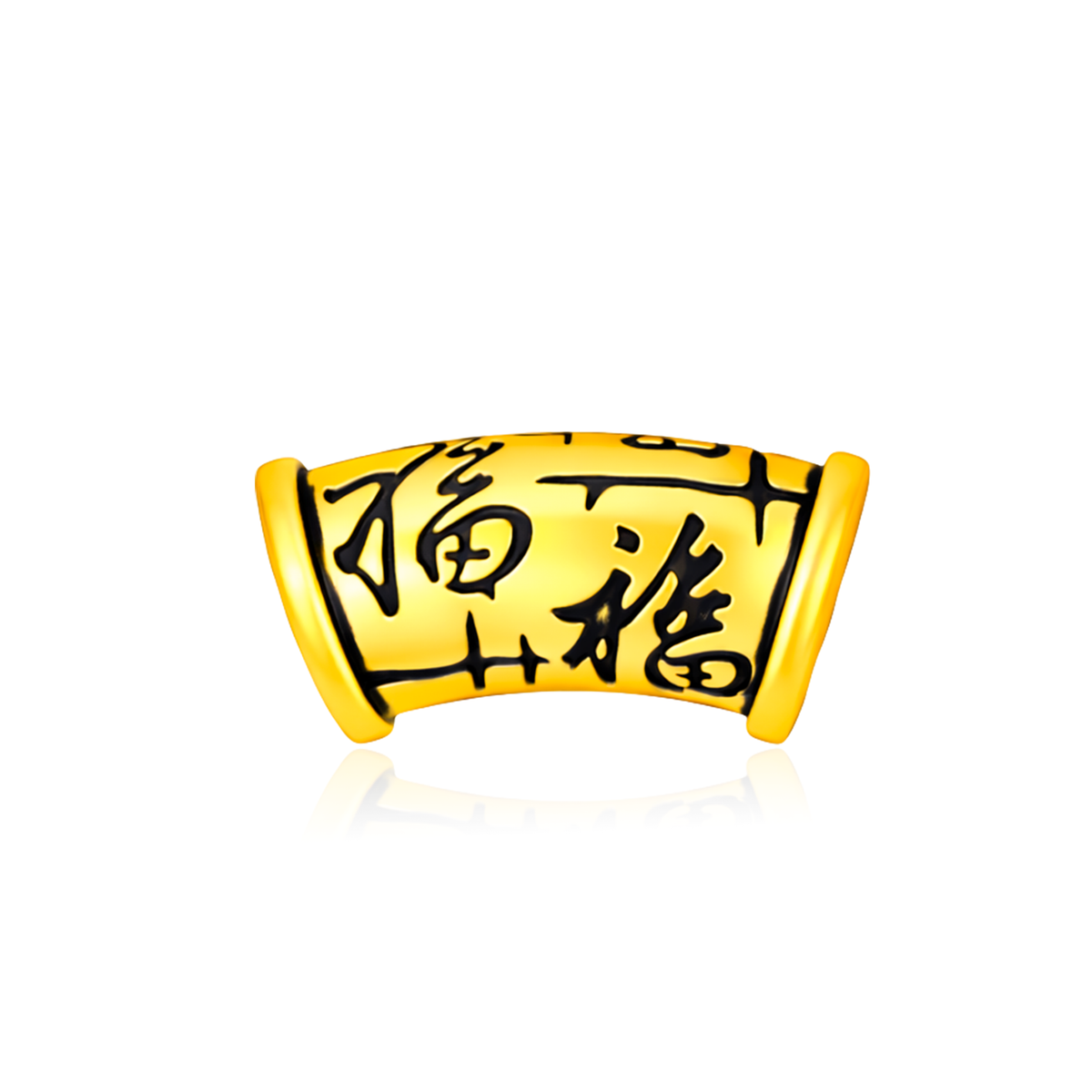 TAKA Jewellery Dynasty Gold Collection  Calligraphy Fu 999 Pure Gold Charm