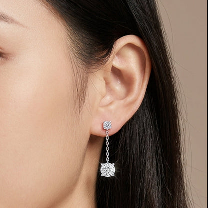 [PROMO] TAKA Jewellery 10K Gold Lab Grown Diamond Double Solitaire Drop Earrings