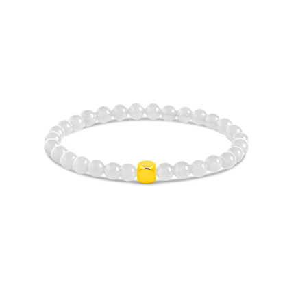 TAKA Jewellery 999 Pure Gold Dice Charm with Beads Bracelet