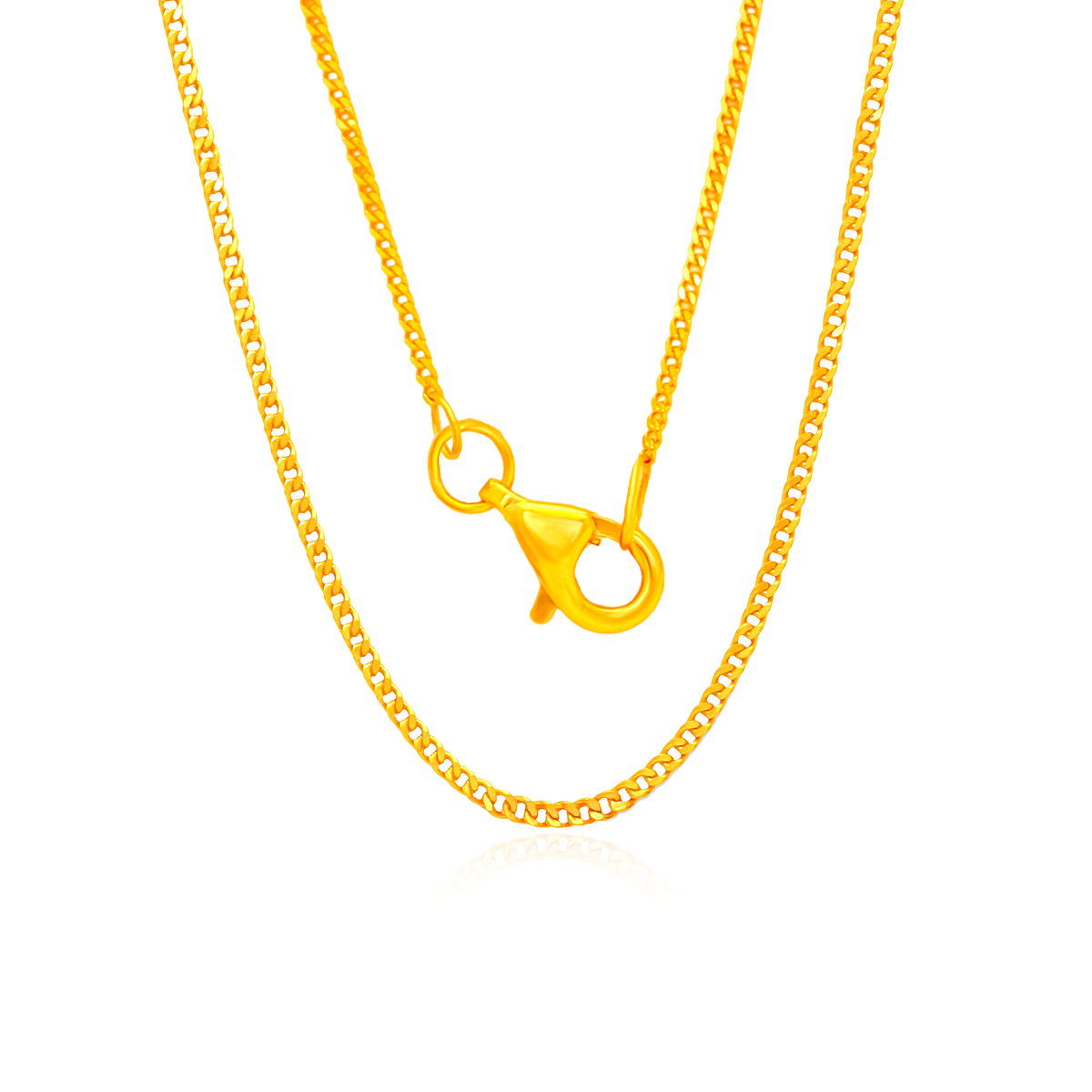 TAKA Jewellery Curb 916 Gold Chain - 0.8mm