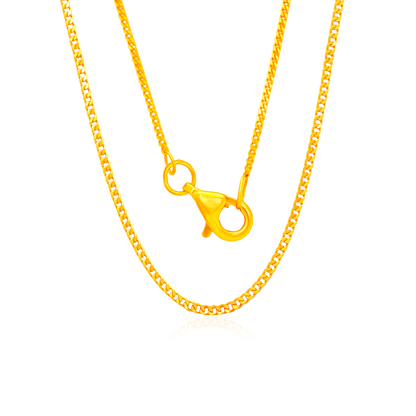 TAKA Jewellery Curb 916 Gold Chain - 0.8mm