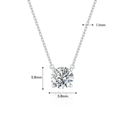 TAKA Jewellery Lab Grown Solitaire Diamond Necklace 10K Gold