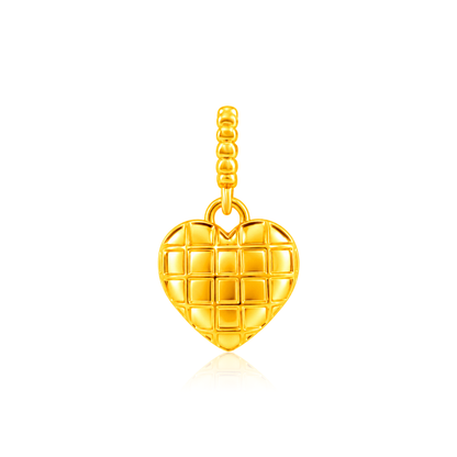TAKA Jewellery 916 Gold Luxe Heart Pendant - Lightweight Hollow