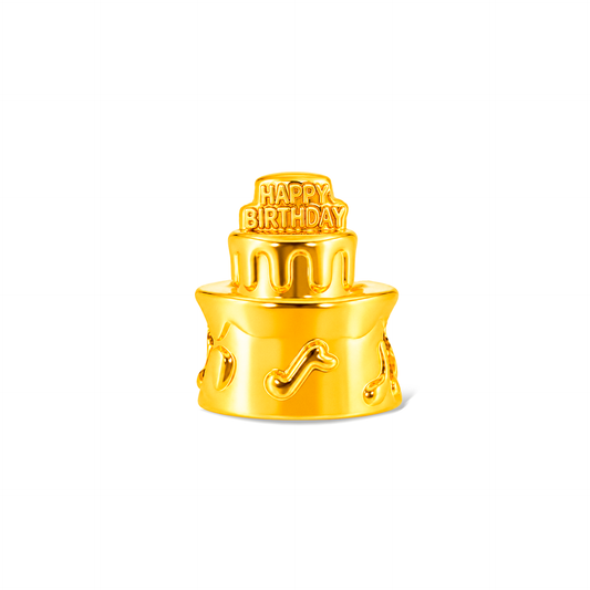TAKA Jewellery Happy Birthday Celebration Cake 916 Gold Charm