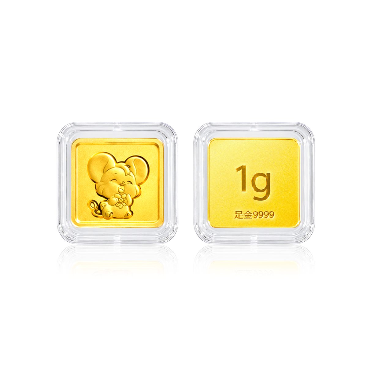 TAKA Jewellery 999 Pure Gold Chinese Zodiac Collection Display Pieces - Square