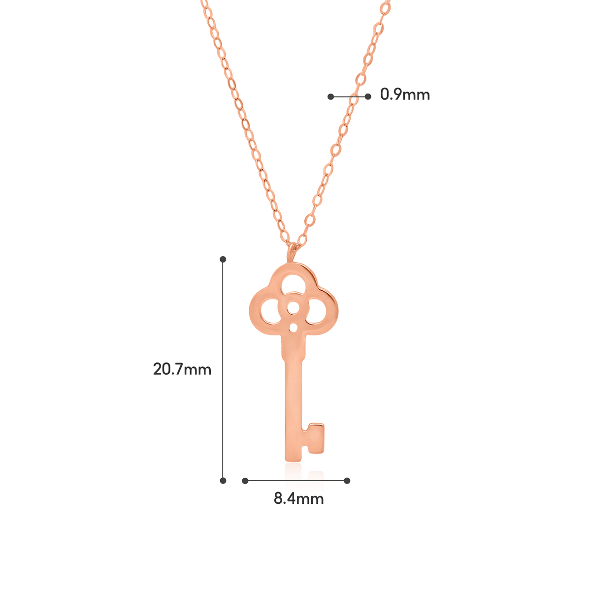 TAKA Jewellery Dolce 18K Gold Necklace Key