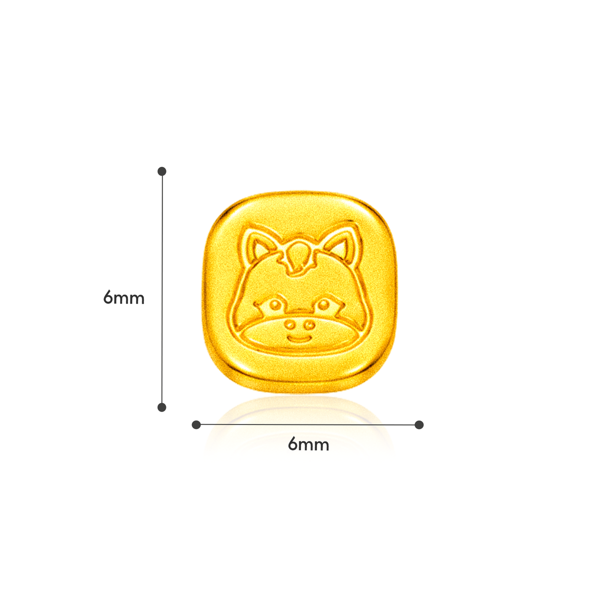 TAKA Jewellery Petite Gold 999 Pure Gold Chinese Zodiac Series - Square