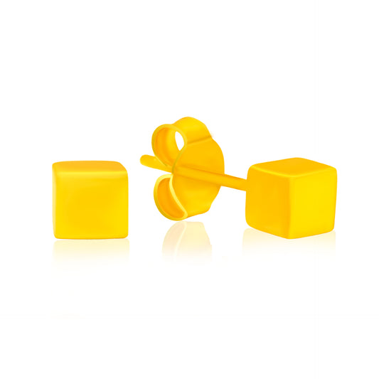TAKA Jewellery 916 Gold Earrings Cube