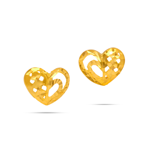 TAKA Jewellery 916 Gold Earrings Heart