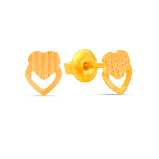 TAKA Jewellery 916 Gold Earrings Heart
