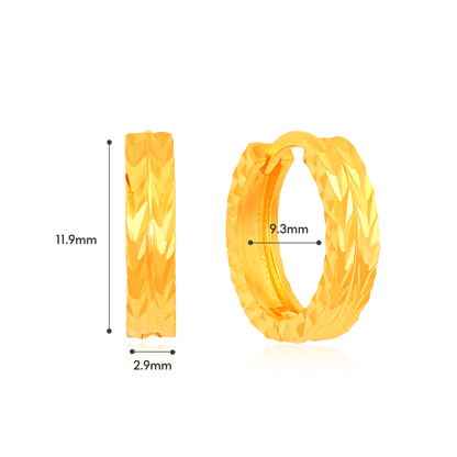 TAKA Jewellery 916 Gold Hoop Earrings